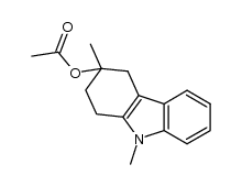 3,9-dimethyl-2,3,4,9-tetrahydro-1H-carbazol-3-yl acetate结构式