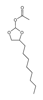 4-octyl-1,3-dioxolan-2-yl acetate Structure