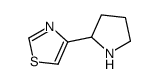 4-(Pyrrolidin-2-yl)thiazole结构式