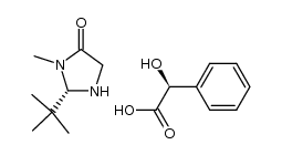 (R)-2-tert-butyl-3-methyl-4-oxoimidazolidinium (R)-mandelate Structure