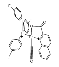 {Rh(C9NH6COO)(CO)(P(p-FC6H4)3)}结构式