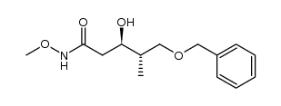 (3R,4S)-5-(benzyloxy)-3-hydroxy-N-methoxy-4-methylpentanamide Structure