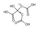 柠檬酸-2,4-13C2结构式