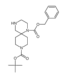 1-benzyl9-tert-butyl1,4,9-triazaspiro[5.5]undecane-1,9-dicarboxylate结构式