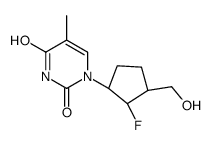 1-[(1S,2S,3S)-2-fluoro-3-(hydroxymethyl)cyclopentyl]-5-methylpyrimidine-2,4-dione结构式