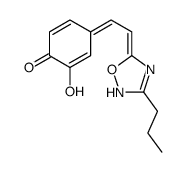 (4Z)-2-hydroxy-4-[(2Z)-2-(3-propyl-2H-1,2,4-oxadiazol-5-ylidene)ethylidene]cyclohexa-2,5-dien-1-one结构式