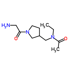 N-Ethyl-N-[(1-glycyl-3-pyrrolidinyl)methyl]acetamide结构式