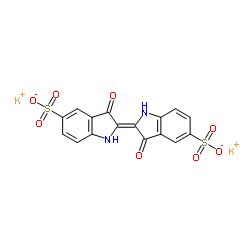 靛青二磺酸钾结构式