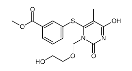 methyl 3-[3-(2-hydroxyethoxymethyl)-5-methyl-2,6-dioxopyrimidin-4-yl]sulfanylbenzoate结构式