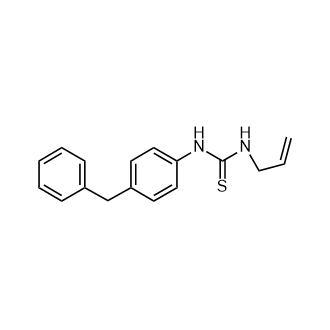 1-烯丙基-3-(4-苄基苯基)硫脲结构式