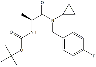 {(S)-1-[Cyclopropyl-(4-fluoro-benzyl)-carbaMoyl]-ethyl}-carbaMic acid tert-butyl ester Structure