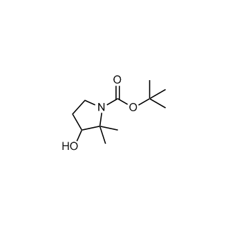 tert-Butyl 3-hydroxy-2,2-dimethylpyrrolidine-1-carboxylate structure