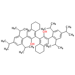 (R)-5,5',6,6',7,7',8,8'-八氢-3,3'-双[2,4,6-三(异丙基)苯基]-1,1'-联萘酚结构式