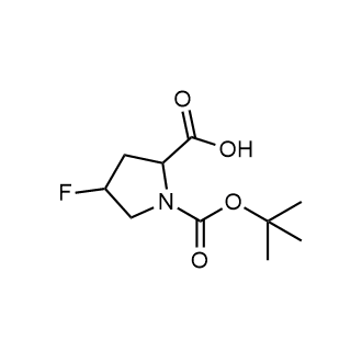 1-[(叔丁氧基)羰基]-4-氟吡咯烷-2-甲酸结构式