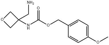 4-methoxybenzyl (3-(aminomethyl)oxetan-3-yl)carbamate structure