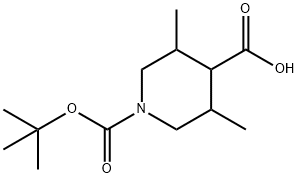 1-[(tert-butoxy)carbonyl]-3,5-dimethylpiperidine-4-carboxylic acid结构式