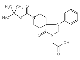 2-(8-(叔-丁氧羰基)-4-羰基-1-苯基-1,3,8-三氮杂螺[4.5]癸-3-基)乙酸图片