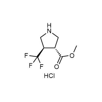 (3R,4R)-Methyl 4-(trifluoromethyl)pyrrolidine-3-carboxylate hydrochloride Structure