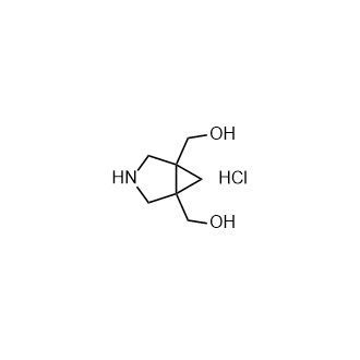 (1R,5S)-3-Azabicyclo[3.1.0]hexane-1,5-diyldimethanol hydrochloride (1:1) structure