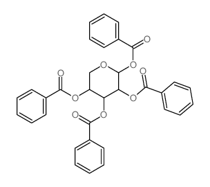 b-D-Arabinopyranose, tetrabenzoate(9CI) structure