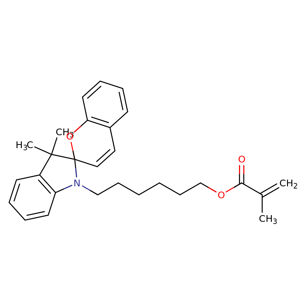 Spiropyran hexyl methacrylate结构式