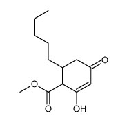 methyl 2-hydroxy-4-oxo-6-pentylcyclohex-2-ene-1-carboxylate结构式