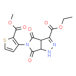 ETHYL 5-[2-(METHOXYCARBONYL)-3-THIENYL]-4,6-DIOXO-1,3A,4,5,6,6A-HEXAHYDROPYRROLO[3,4-C] PYRAZOLE-3-CARBOXYLATE Structure