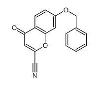 4-oxo-7-phenylmethoxychromene-2-carbonitrile结构式