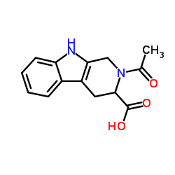 2-ACETYL-2,3,4,9-TETRAHYDRO-1H-BETA-CARBOLINE-3-CARBOXYLIC ACID结构式