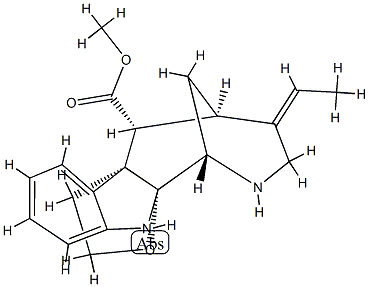 2α,5-Epoxy-1,2-dihydro-4,5-secoakuammilan-17-oic acid methyl ester Structure