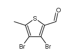 3,4-dibromo-5-methyl-2-thiophene aldehyde结构式