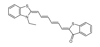 2-[6-(3-ethyl-3H-benzothiazol-2-ylidene)-hexa-2,4-dienylidene]-benzo[b]thiophen-3-one结构式