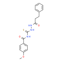 4-methoxy-N-{[2-(3-phenylpropanoyl)hydrazino]carbonothioyl}benzamide picture