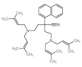 1-Naphthaleneacetonitrile,a,a-bis[2-[bis(3-methyl-2-buten-1-yl)amino]ethyl]-结构式