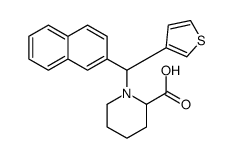 1-[naphthalen-2-yl(thiophen-3-yl)methyl]piperidine-2-carboxylic acid Structure