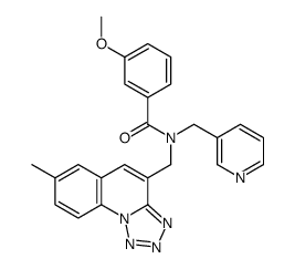 3-methoxy-N-[(7-methyltetrazolo[1,5-a]quinolin-4-yl)methyl]-N-(pyridin-3-ylmethyl)benzamide Structure