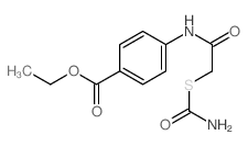 Benzoic acid,4-[[2-[(aminocarbonyl)thio]acetyl]amino]-, ethyl ester structure