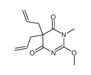 2-Methoxy-1-methyl-5,5-di(2-propenyl)pyrimidine-4,6(1H,5H)-dione结构式