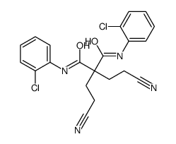 N,N'-bis(2-chlorophenyl)-2,2-bis(2-cyanoethyl)propanediamide Structure