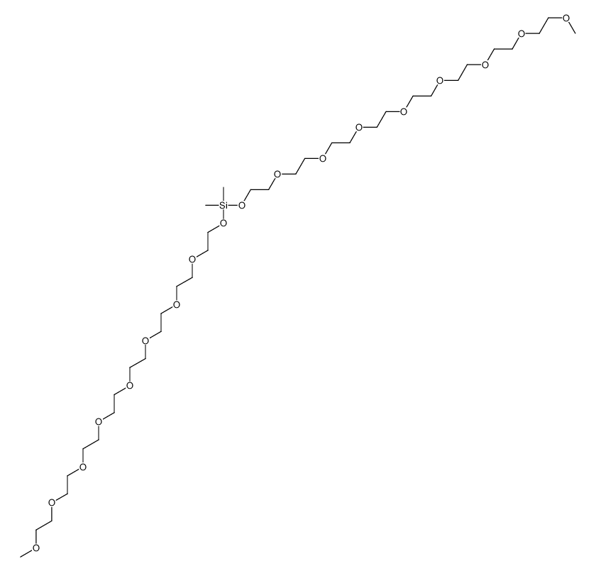 bis[2-[2-[2-[2-[2-[2-[2-(2-methoxyethoxy)ethoxy]ethoxy]ethoxy]ethoxy]ethoxy]ethoxy]ethoxy]-dimethylsilane Structure