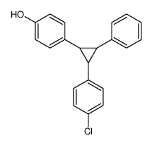 4-[2-(4-chlorophenyl)-3-phenylcyclopropyl]phenol Structure