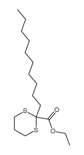 2-decyl-2-ethoxycarbonyl-1,3-dithiane Structure