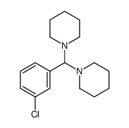 1-[(3-chlorophenyl)-piperidin-1-ylmethyl]piperidine Structure