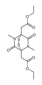 (5,7-dimethyl-6,8-dioxo-2,3-dithia-5,7-diaza-bicyclo[2.2.2]octane-1,4-diyl)-bis-acetic acid diethyl ester Structure