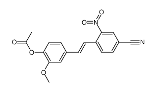 4'-acetoxy-3'-methoxy-2-nitro-stilbene-4-carbonitrile结构式