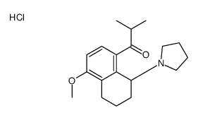 1-(4-methoxy-8-pyrrolidin-1-yl-5,6,7,8-tetrahydronaphthalen-1-yl)-2-methylpropan-1-one,hydrochloride结构式
