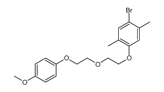 1-bromo-4-[2-[2-(4-methoxyphenoxy)ethoxy]ethoxy]-2,5-dimethylbenzene结构式