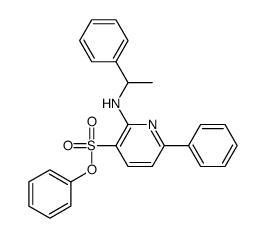 phenyl 6-phenyl-2-(1-phenylethylamino)pyridine-3-sulfonate Structure