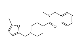 N-benzyl-N-ethyl-1-[(5-methylfuran-2-yl)methyl]piperidine-4-carboxamide Structure