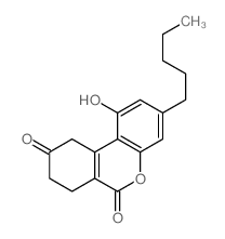 1-hydroxy-3-pentyl-8,10-dihydro-7H-benzo[c]chromene-6,9-dione结构式